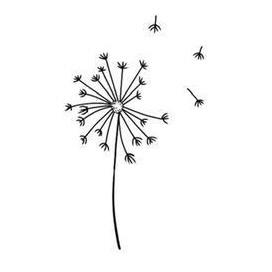 Monimal dandelion fine line tattoo design avalible for same day in Málaga